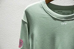 19SS OFF-WHITE OW новая вишневая расцветка небесно-Зеленая Мужская и Женская толстовка с круглым вырезом