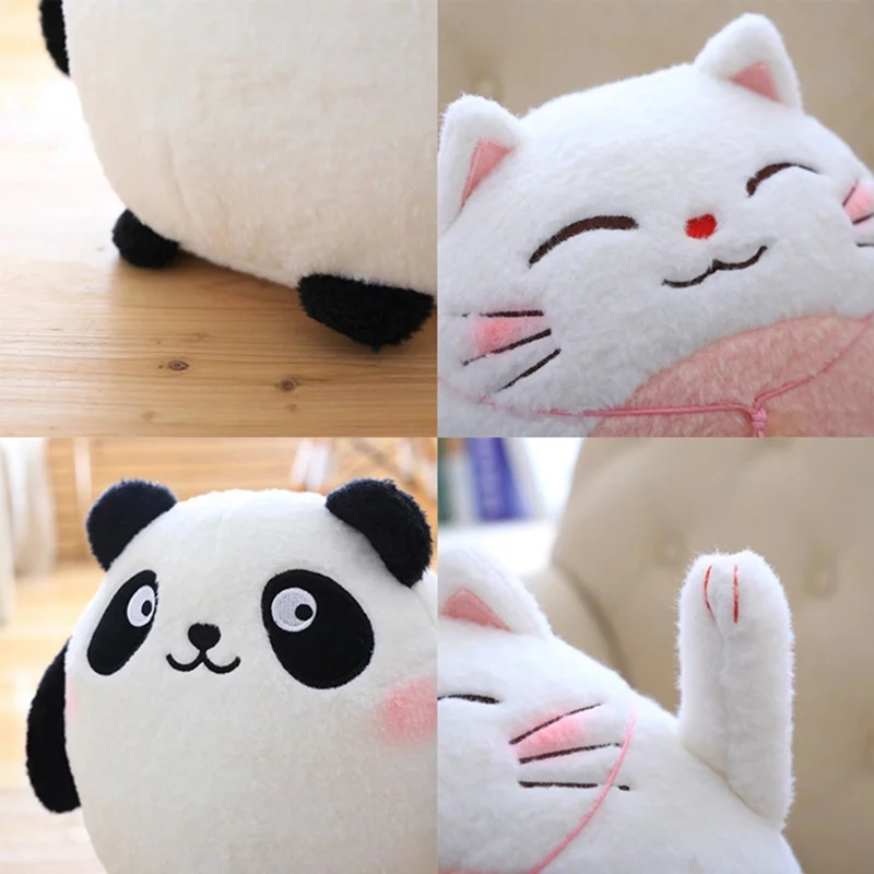 1 шт. панда плюшевые животные куклы игрушки милый уголь Lucky Cat фигурка плюшевые игрушки Детский подарок на день рождения
