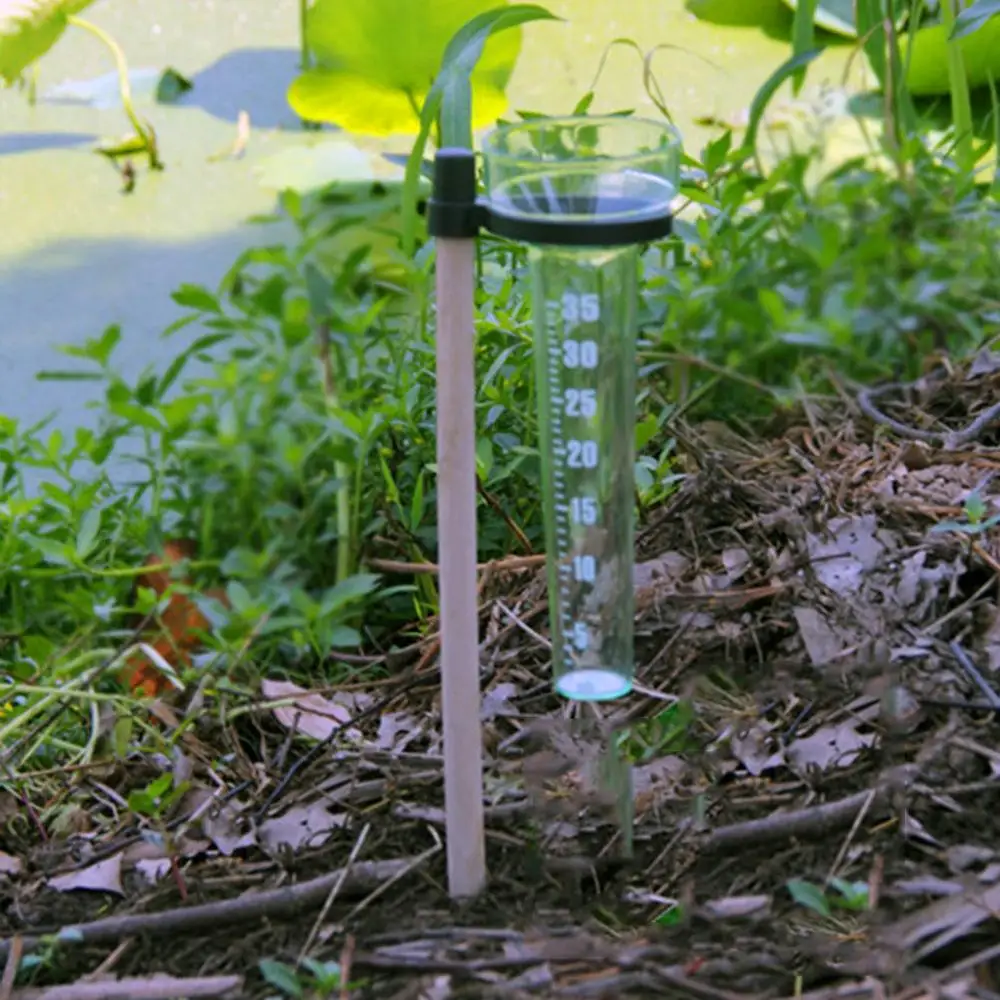 

24.5cm Polystyrene Rain Gauge Up To 35mm Measurement Tool For Garden Water Ground Rain Gauge