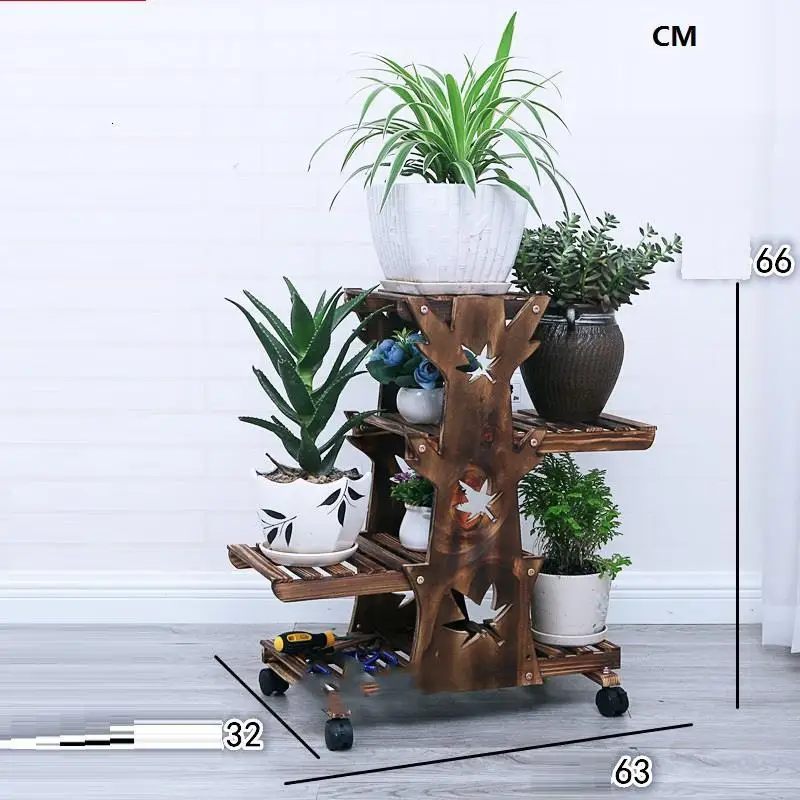 Number 3 Крытый Estante Para Plantas плантенстандард деревянные садовые полки для горшка растения на балконе стеллаж полка Stojak Na Kwiaty подставка для цветов - Цвет: Number 3