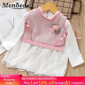 

Menoea Baby Girl Dress Autumn Long Sleeve Ball-gown Flower Suit Baby Girl Clothes dresses Cute kids dresses for baby girls