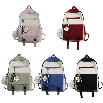 

Korean version of Harajuku Daisy bear pendant student backpack
