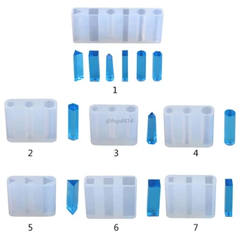 

UV Epoxy Mold DIY Pendant Jewelry Crystal Silicone Molds Hexagonal Round Geometric Shape Craft Making Mould Tools