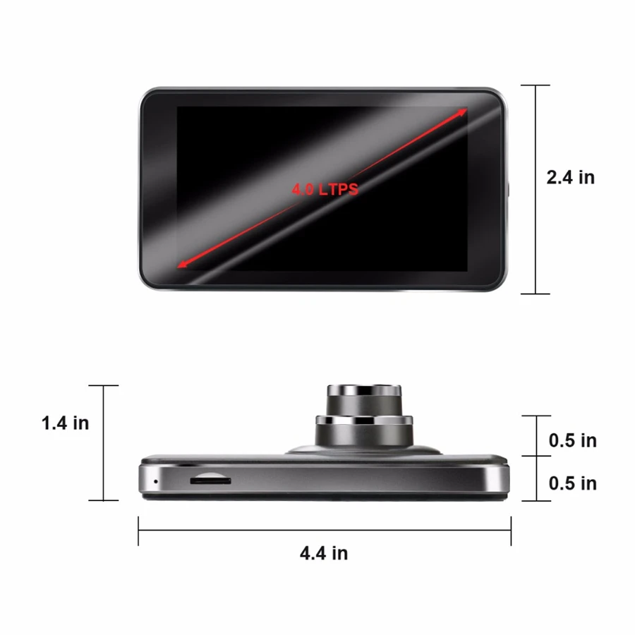 Vikewe " двойной объектив видеорегистратор FHD 1080P Автомобильный видеорегистратор сенсорный экран ips видео регистратор монитор парковки с задней камерой