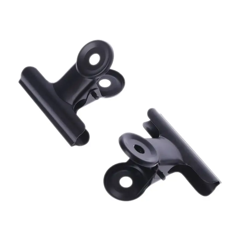 

5 Pcs Bulldog Letter Clips Stainless Steel Black Metal Paper File Binder Clip Stationary Office Supplies
