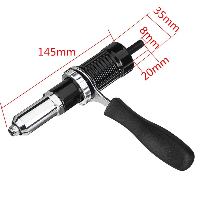 Kopen Upgrade Elektrische Klinknagel Moer Guns Attachment Draadloze Klinken Boor Adapter Tool Multifunctionele Nail Guns Klinknagels Gereedschap