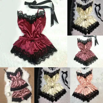 

Fashion Sexy Lace Sleepwear Lingerie Temptation Babydoll Underwear Nightdress Fashion 2020 NEW Sexy Strap Top Robe Summer Hot&50