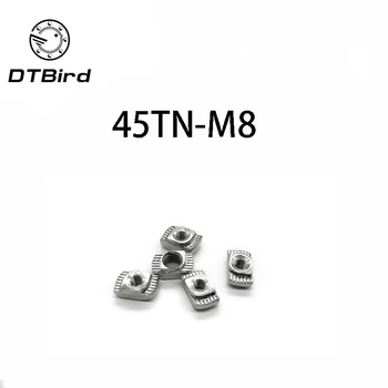 

T nut Hammer Head Nut Connector Nickel Plated for 45 series Slot Groove 8 M4 M5 M6 M8 Aluminium Profile Accessories 45-M8 DT2