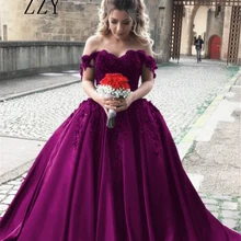 Великолепные платья на бретельках с вырезом, пышные платья с цветочной аппликацией, Атласное Бальное Платье, нарядное платье для девочек