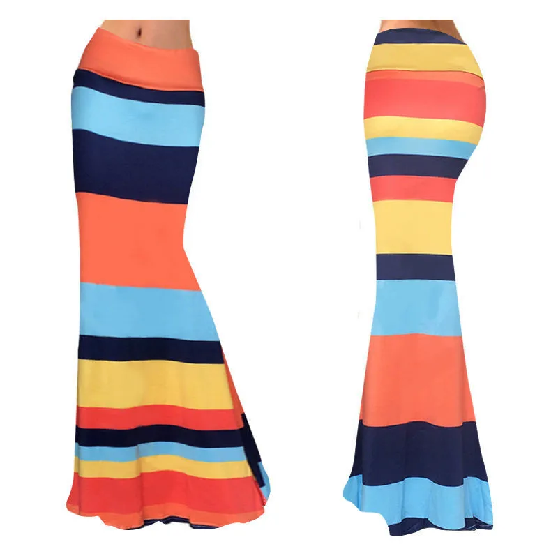 High Waist Pencil Long Skirts for Women 2025 Summer Fashion Floral