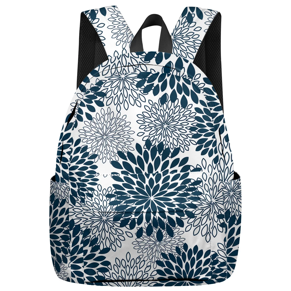 

Japanese Abstract Flower Laptop Backpacks Business Daypack Water Resistant Sports Backpack Weekend Travel Knapsack Bag