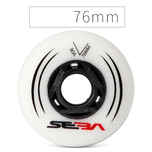 Оригинальные роликовые коньки SEBA 85A для Slalom и 90A для раздвижных роликовые коньки 72 76 80 мм Patines Tire LZ5 - Цвет: White 76mm 90A