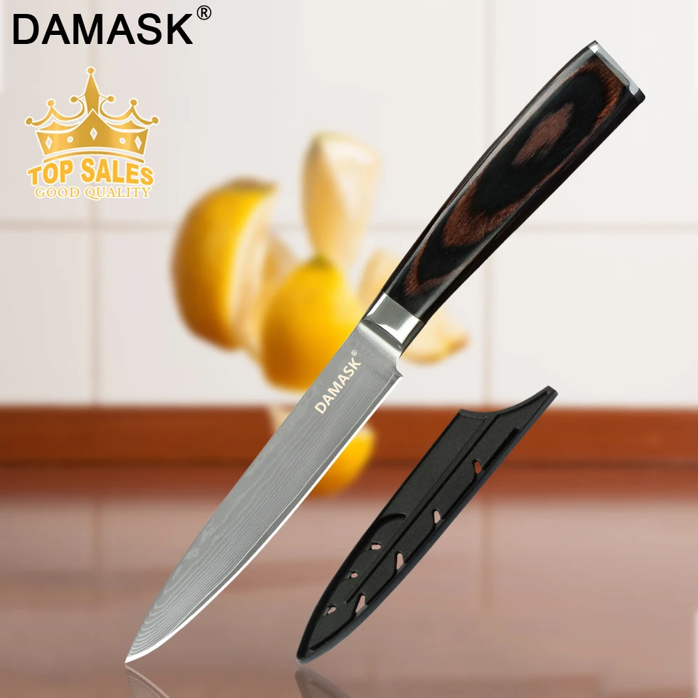 Damask Универсальный нож 4 5 "/5" 67 слоев японских дамасских стальных кухонных