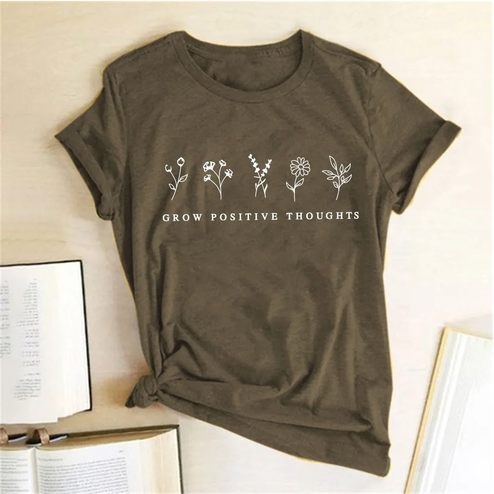 Grow Positive Thoughts Summer T-Shirt 12 » Original Earthwear Hc846c22b25e549f0a1553da5afcd1caai » Original Earthwear