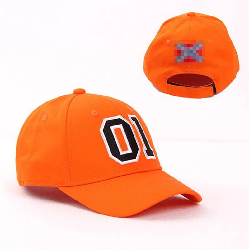 General Lee 01 Embroidered Cotton Cosplay Hat Orange Good OL' Boy Dukes Baseball Cap Adjustable