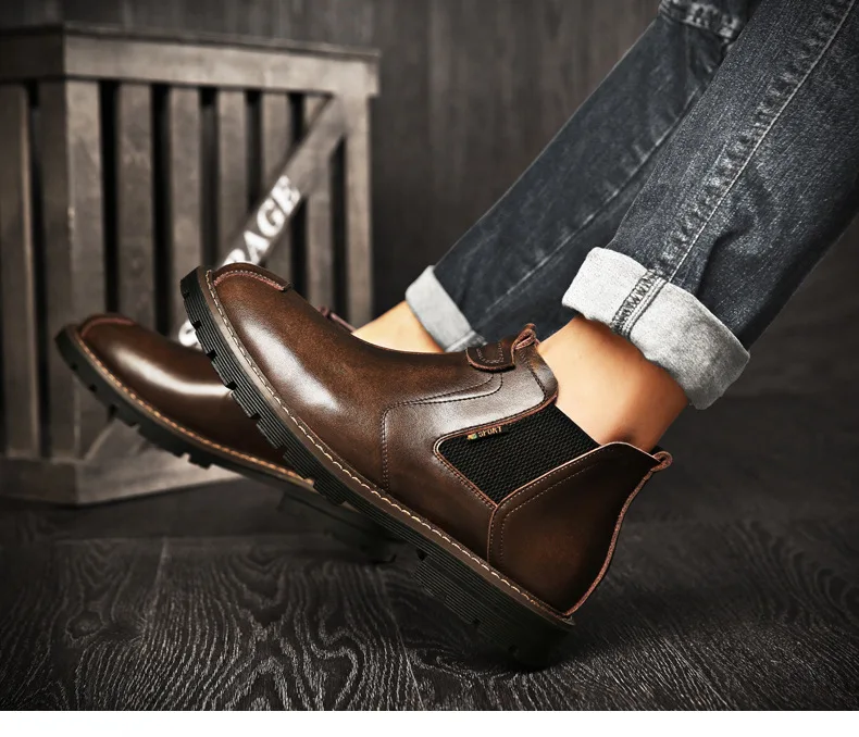 Г. Осень-зима, новые европейские и американские трендовые рабочие ботинки martin мужские высокие ботинки