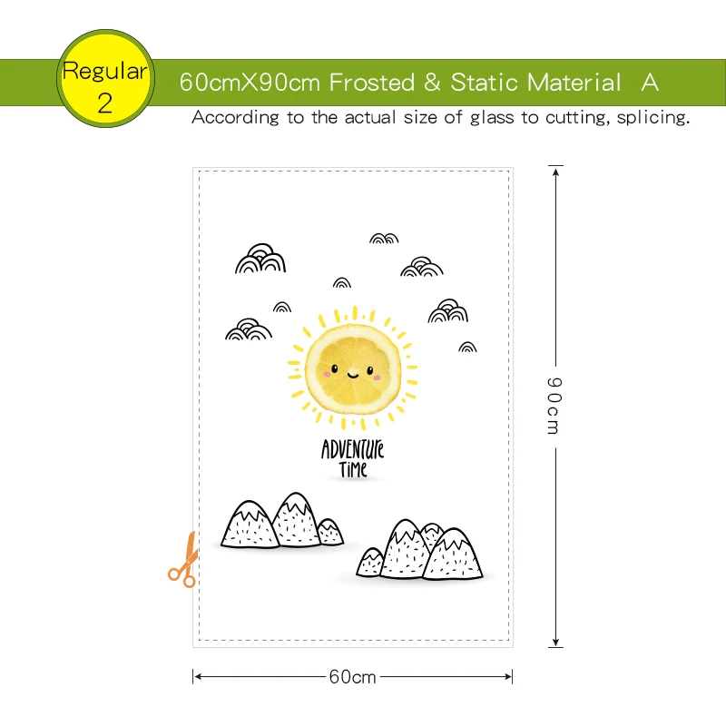 60width90high A DICOR Hello Sunshine витражные оконные матовые непрозрачные стеклянные наклейки для личного пользования домашний Декор виниловые оконные наклейки s BLT1188 - Цвет: 60width90high A
