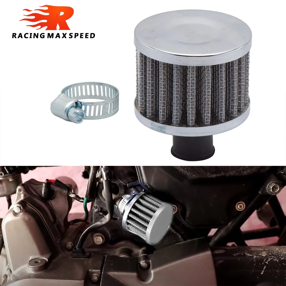 Universal Interface Motorcycle Air Filters 18mm 12mm 9mm Sliver Car Cone  Cold Air Intake Filter Turbo Vent Crankcase Breather|Air Filters & Systems|  - AliExpress