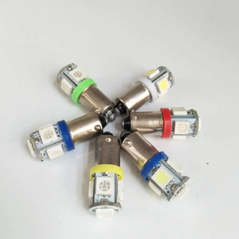 5 шт. 24 В/12 В Ba9s 5050 SMD автомобильная светодиодная лампа 110 люмен T4W 1445 H6W Боковой