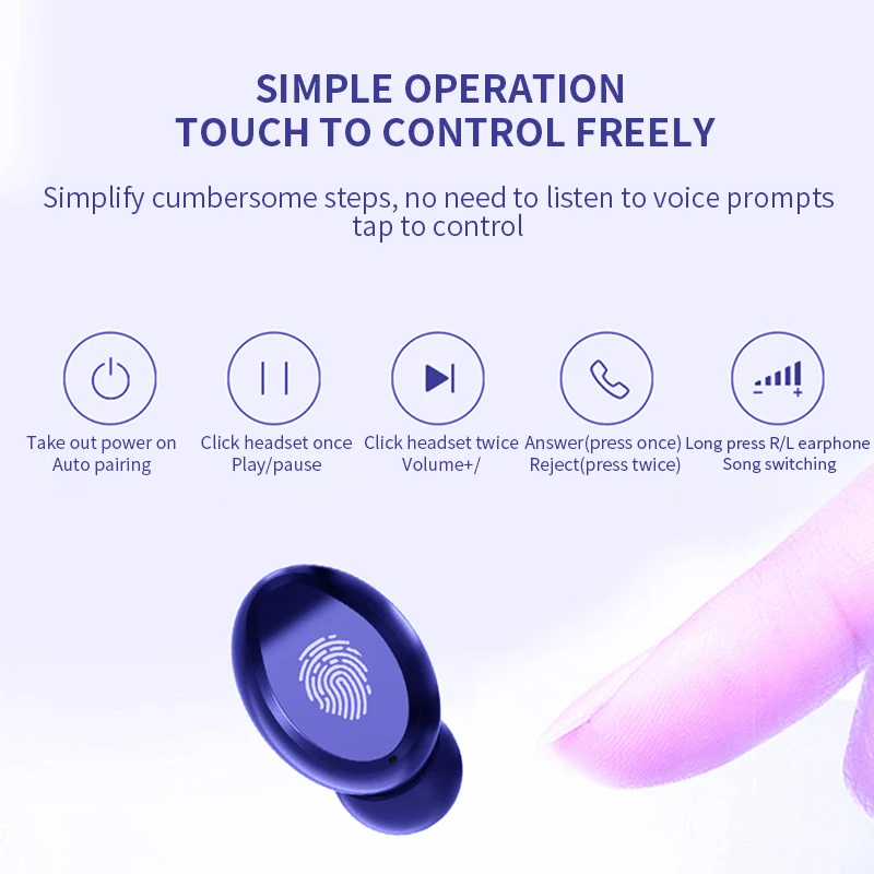 Bluetooth Earphone 5 0 Earphones Wireless Headphones TWS Headset Sports Earbuds LED Ear Buds Ear Phones Headphone For Android
