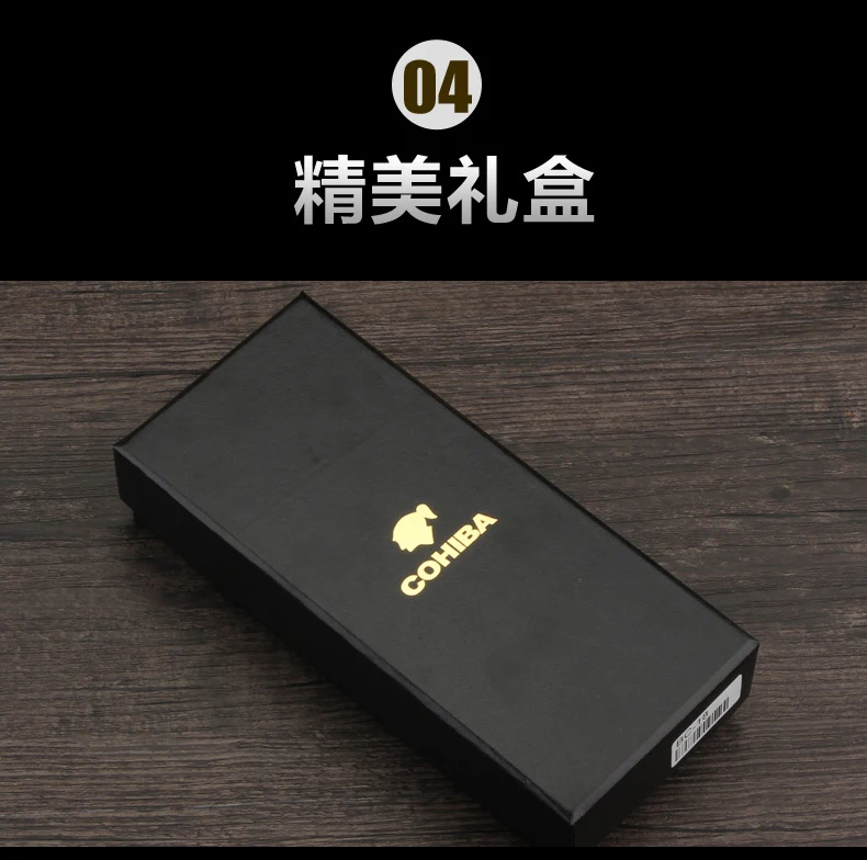 COHIBA Travel Leather Humidor Cigar Case 2 Tubes Cigar Box Portable Cigar Accessories With Gift Box