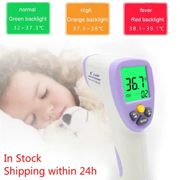 

In Stock Digital Thermometer Infrared Baby Adult Forehead Non-contact Infrared Thermometer LCD Backlight Termometro Infravermelh