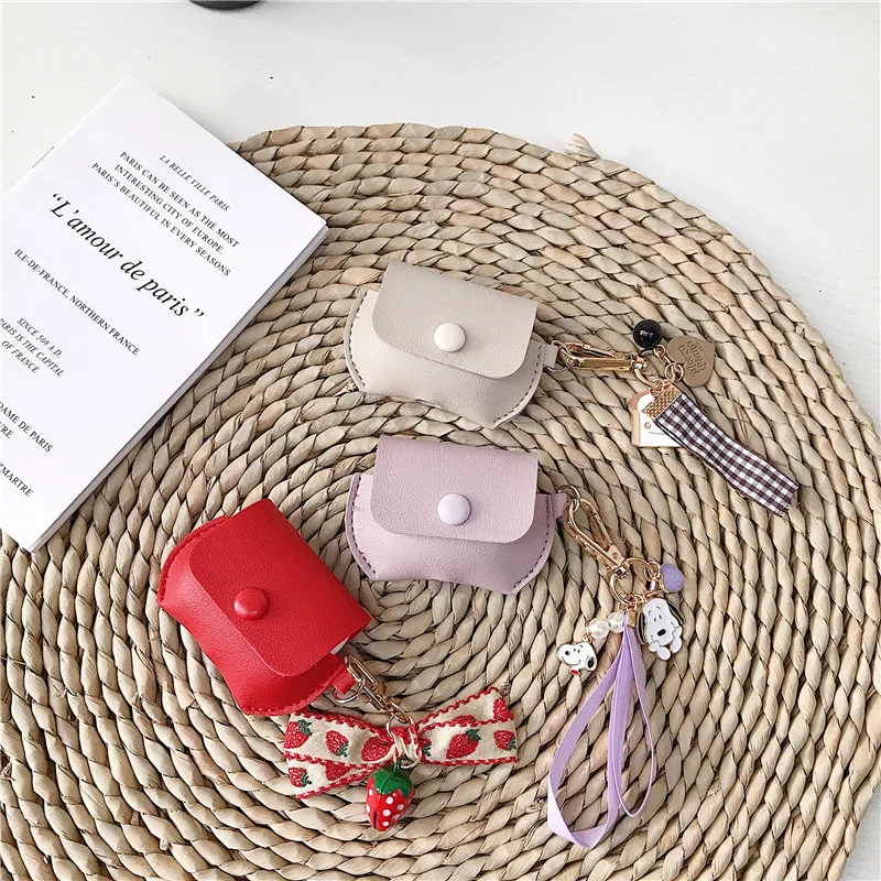 Роскошный кожаный чехол для Apple Airpods Pro, милый подвесной чехол с орнаментом, мягкий чехол для Airpods 3 для Air pods Pro, коробка для наушников, чехол