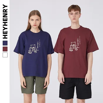 

2020 Fashion Tide Brand Ins Couple Pure Cotton Short Sleeve Men Bf Original Old Trend Thin T Shirt