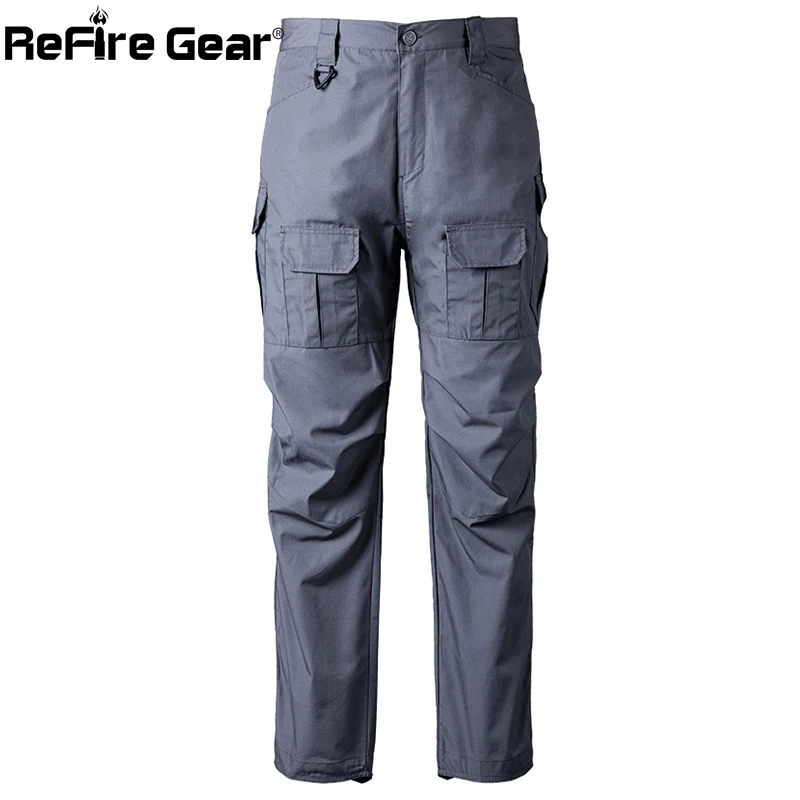 ReFire gear IX2 водонепроницаемые военные тактические брюки мужские осенние повседневные рип-стоп хлопчатобумажные рабочие брюки армейские многокарманные брюки