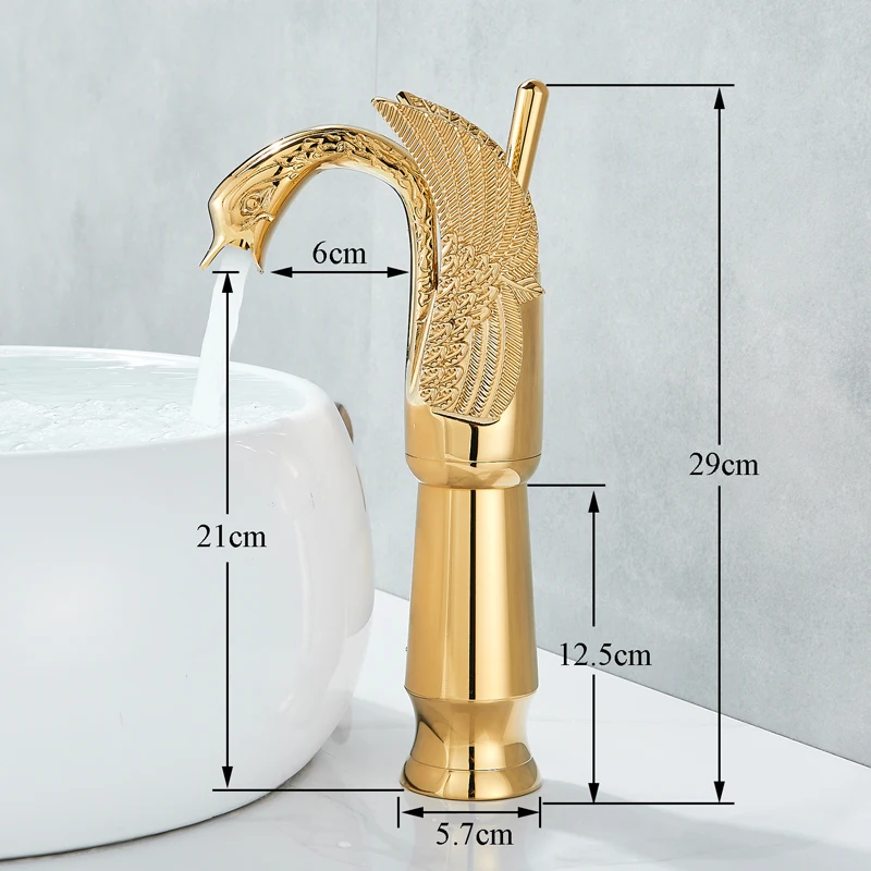Swan-Shape-GoldenBasin-Sink-Faucet-Bathroom-Countertop-Centerset-Basin-Mixer-Tap-Chrome-Single-Handle-Swan-Cold (2)