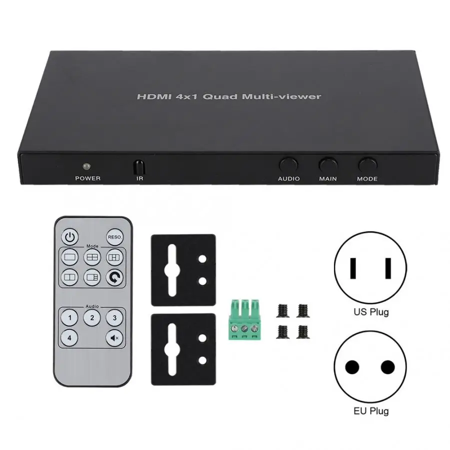 100-240 в HDMI 4x1 Quad мульти-просмотра видео сплиттер бесшовный переключающий коммутатор 1080P 720P 480P HDMI сплиттер