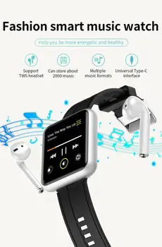 

Bluetooth bracelet built-in 8G memory Blood Pressure Monitor Waterproof Fitness Tracker Heart Rate Smart watch For Android IOS