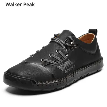 

Genuine Leather Men's Casual Shoes Big Size 38-48 Loafer Design Driving Men Flat Footwear Slip On Mens Moccasin Shoes Walkerpeak