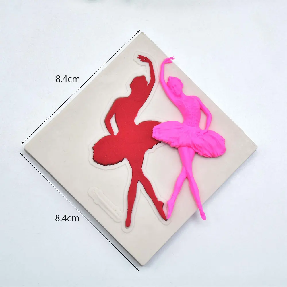 9AD6 Random Ballet Girl Mould Gift Bakeware Pastry Cake Mold Kitchen Tool Jelly 