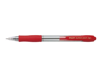 

Pilot Super Grip medium Red Clip-on retractable ball pen point medium