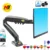 NB NEW F80 10-27" 2-9kg dual arm air press gas spring vesa 100x100 monitor desk mount stand clamp grommet base PC desk holder