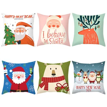 

Christmas letter Pattern Sofa Bed Home Cover Square Pillow Case Trick Or Treat Printing Home Decor New Fashion Sofa Bed Cushion
