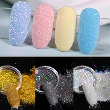 Голографический блестящий для ногтей порошок лазер сверкающий порошок для ногтей градиентный пигмент для ногтей Holo сверкающий Хром украшение для дизайна ногтей