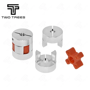 

3D part Connector Flexible Coupler XB Coupler Aluminium Plum Flexible Shaft Plum blossom Coupling D20L25 5x5 Motor Connector