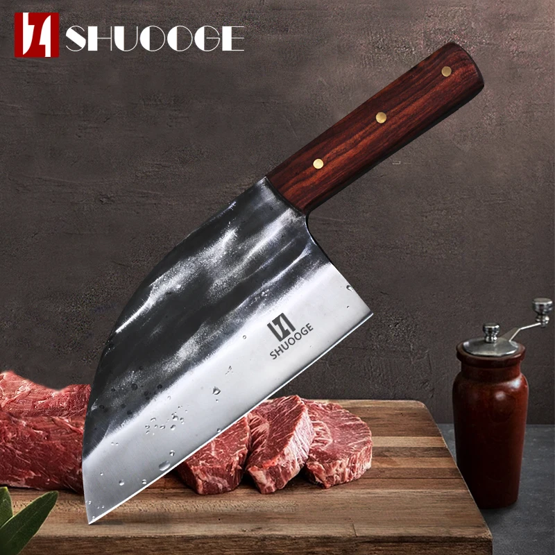cutter-03 Нож для мясника из нержавеющей стали 8CR15MOV, китайский Кливер, кухонный нож, поварские инструменты, ручной работы, кованый нож, Кливер - Цвет: cutter-03