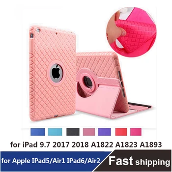 

Tablet Case Cover 360 Degree Rotating Silicon Leather Case for Apple IPad5/Air1 IPad6/Air2 IPad 9.7 2017 2018 A1822 A1823 A1893
