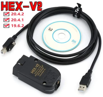 

VAGCOM 20.4 VAG COM 20.4.1 Newest VAG HEX V2 Interface FOR VW AUDI Skoda Seat VAG 20.4 English Polish German French Atmega162