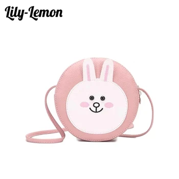 

Children Crossbag for Girls Boys Cartoon Rabbit PU Cute Mini Bag Waterproof Should Bag Kids Girls Casual Circular Bags Clearance