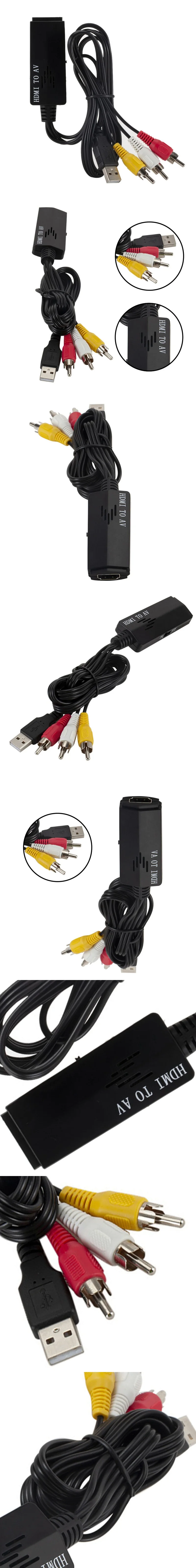 HDMI штекер 3 RCA видео аудио компонент преобразователя AV Кабель-адаптер HDTV