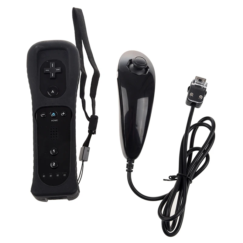 FFYY-Черный пульт и контроллер "нунчаки" для nintendo wii