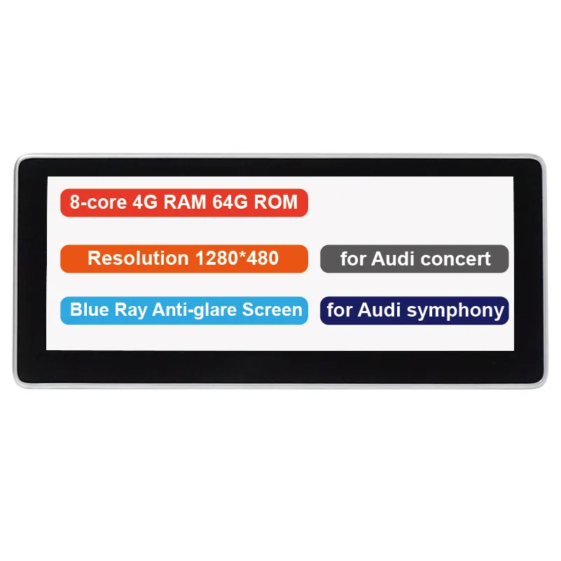 4G ram blue ray Android дисплей для Audi Q5 2009- 10,2" сенсорный экран gps-навигация, радио, стерео тире мультимедийный плеер - Цвет: 4-64G for Concert