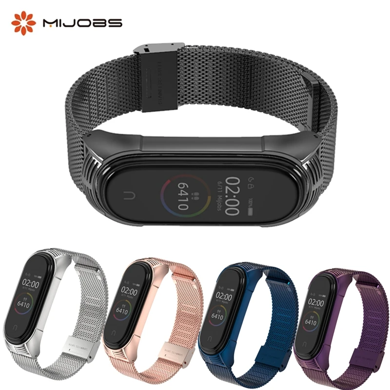Mi jobs металлический алюминиевый ремешок для huawei Honor Band 5 Xiaomi mi band 4 умный Браслет сменный ремешок аксессуары