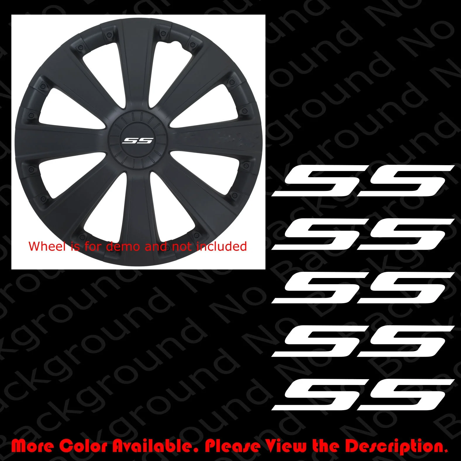 

For 5 pc x Chevrolet/CHEVY Bowtie Die Cut Vinyl Decal Car/Wheel Cap CAMARO SS RC113