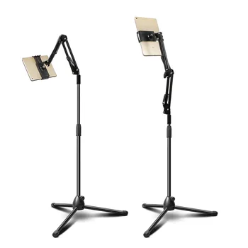 

Tablet Floor Tripod Stand Multifunction Tablet Cellphone Tripod Stand for Home Office Live Stream Youtube Tiktok Online Learning