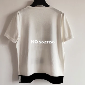 

Fashion Summer Woman T-shirt Knitted Fabric Letters Printed Diamonds Women's TopsTees Womens Tshirts 3 Colors